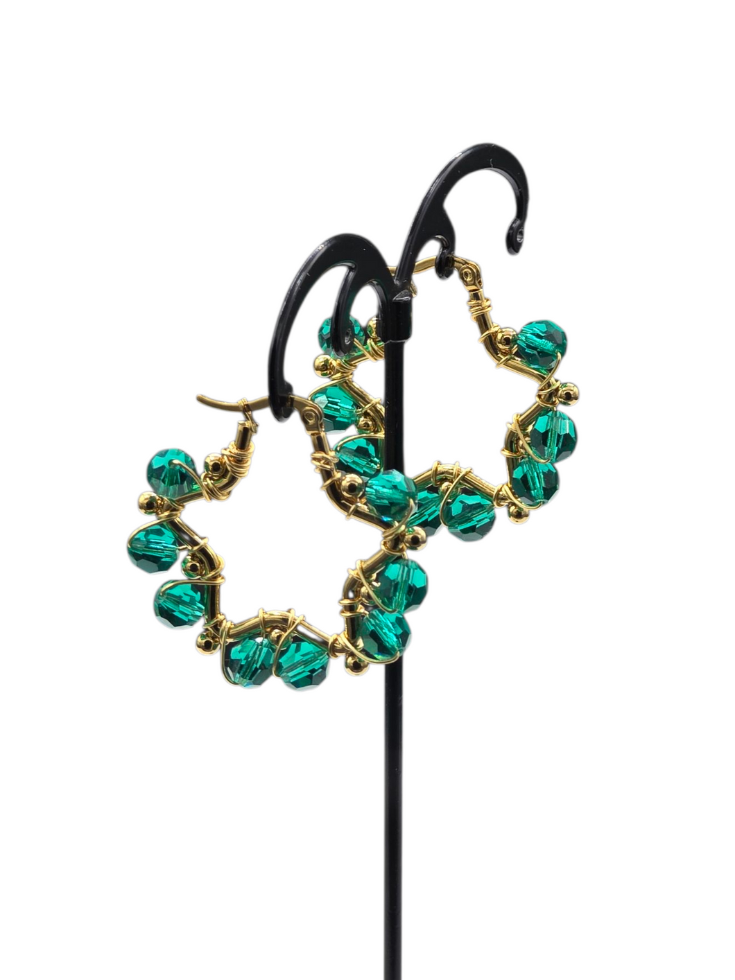 Teal Star Hoops