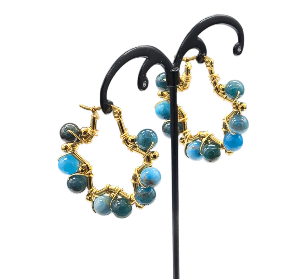 Apatite Star Hoops
